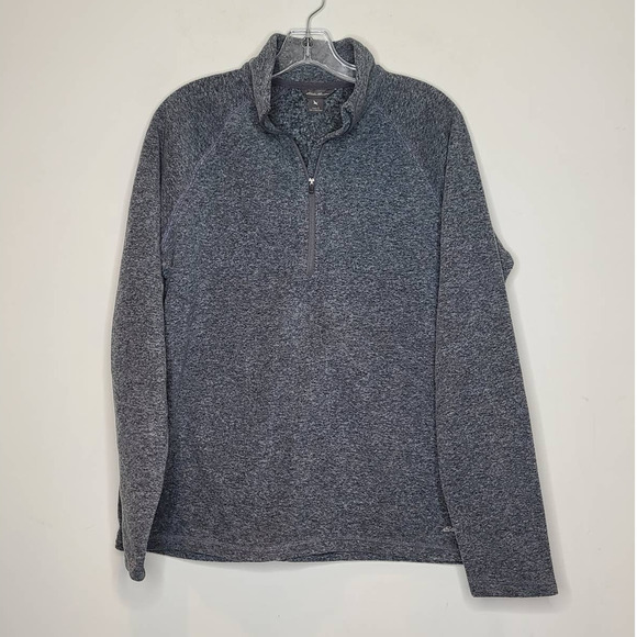Eddie Bauer 1/4 zip grey fleece jacket - large - Picture 1 of 3